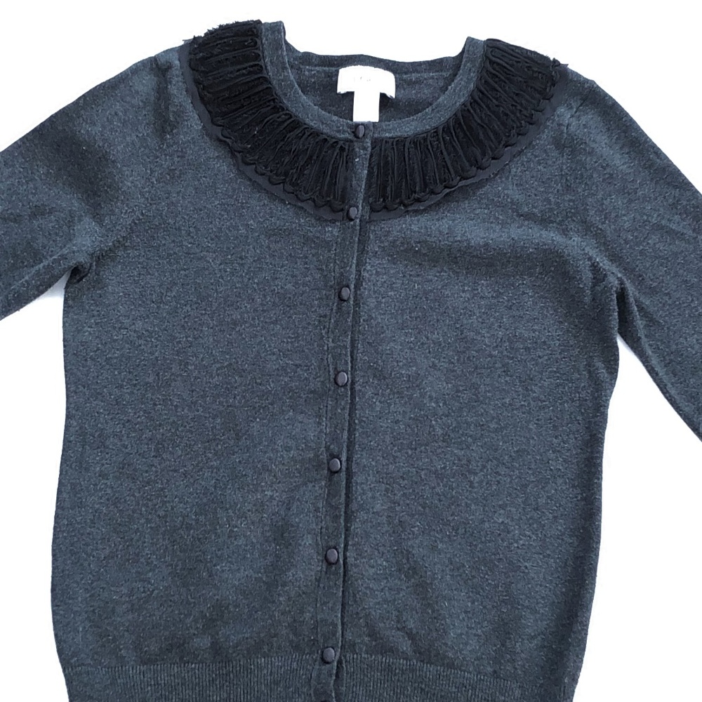 Loft Ann Taylor XS Gray Cardigan
